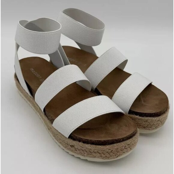 Madden Girl Women's White Platform Sandals - Size 7 - Espadrille Style 🌞 - Picture 2 of 2